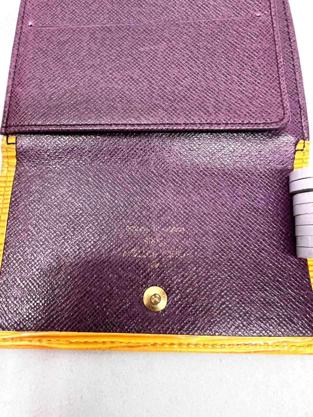 LOUIS VUITTON Epi Sarah Triifold Long Wallet+FREE DiOR Neck-Kerchief M11914(15